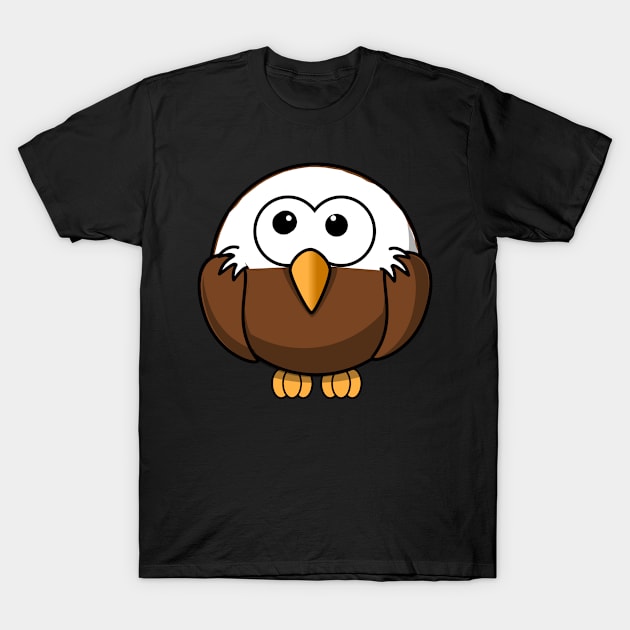 Cute Observant Owl/Bald Eagle Bird Animal T-Shirt by Normo Apparel